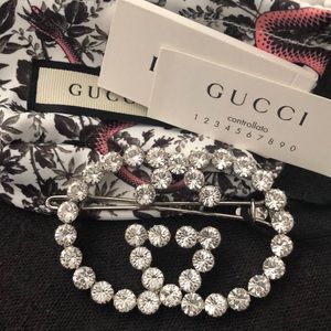 Authentic Gucci Crystal Hair Barrette